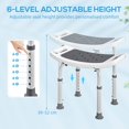 thumbnail image 4 of Height Adjustable Shower Chair Padded Bath Seat for Senior,, 4 of 7