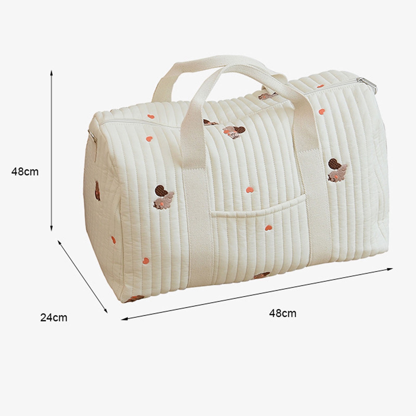 NumWeiTong Lushandy Large Diaper Bag Tote, Cute Diaper Bag Puffer Travel Diaper Bag with Long Stap Maternity Hospital Bag Nurse Bag,1pc