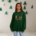 thumbnail image 4 of Women Merry Christmas Sweatshirt Long Sleeve Funny Cute Xmas Crewneck Pullover 3-Green L Q, 4 of 4
