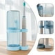 thumbnail image 5 of Soporte para cepillos de dientes con vasos/cubierta para cepillos de dientes, soporte organizador de almacenamiento para pasta de dientes, para cepillos de dientes eléctricos, pasta de dientes para, 5 of 7