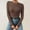 Coffee, variant on Thermal Underwear for Women Thermal Shirts for Women Multicolor Basic Round Neck Solid Color Knit Long Sleeve Bodysuit Top Grey One Size, Long Sleeve Undershirt for Women, Womens Thermal Tops