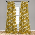 thumbnail image 5 of Ambesonne Floral Curtains, Vintage Bouquet Botany, Pair of 28"x63", Earth Yellow Beige, 5 of 5