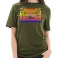 thumbnail image 3 of Big Size Beach Vibes Cotton Short Sleeve Deluxe Jersey Graphic Shirt - Army Green XL, 3 of 4