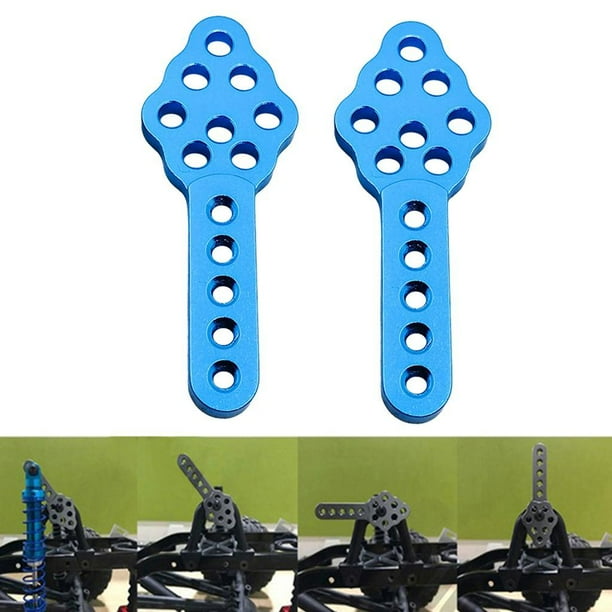 1 par de montaje de amortiguador para accesorio de coche de oruga Axial SCX10 Azul perfke Montaje del amortiguador