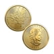 thumbnail image 1 of Moneda canadiense con hoja de arce dorada, aleación de 60 g, 4 cm, anime, 2 unidades, 1 of 3