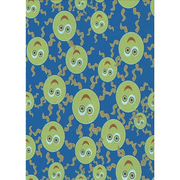 Ahgly Company Machine Washable Indoor Rectangle Transitional Pastel Green Area Rugs, 2' x 5'