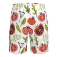 thumbnail image 6 of Kdxio Tomatoes Pattern Mens Casual Shorts - Drawstring Summer Beach Sports Shorts for Men, 6 of 9