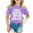 thumbnail image 1 of TZEWGL Tops For Toddler Short Sleeve 100 Days Of School Prints Trendy Fans Present Clothes For Infnants size 3-4T, 1 of 4