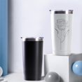 thumbnail image 4 of Rose 20oz Coffee Stainless Steel Mobile Tumblers, Vacuum Insulated Mug with Lid, Spill-Proof Travel Cup for Hot & Cold Drinks, for Coffee, Wine, Cocktails, Christmas, Spring, 4 of 6