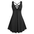 thumbnail image 1 of Vestido Recorte Talla Extra Rosegal Vestidos casuales de talla grande, 1 of 5