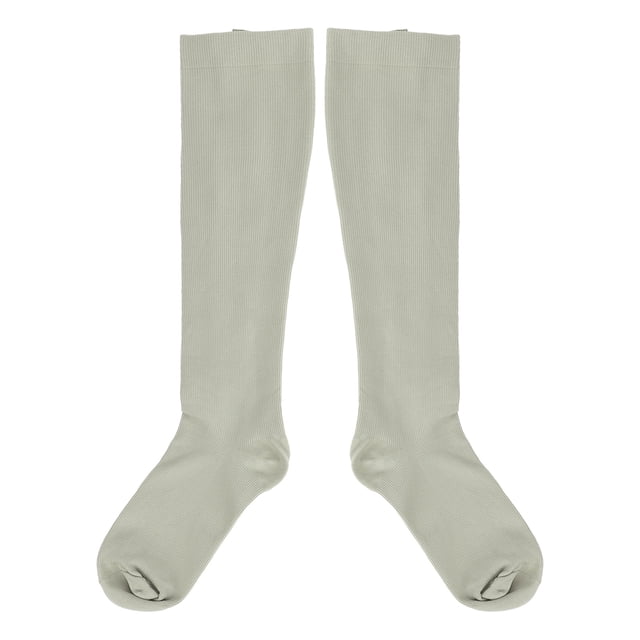 1 Paire de Chaussettes de Compression 15-20mmHg à Bout Fermé avec Fermeture Éclair, Bas de Compression Hauteur Genou pour Femmes