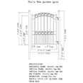 thumbnail image 2 of ALEKO Paris Style Iron Wrought Garden Steel Pedestrian Gate 5' x 4' With 2 Posts, 2 of 5