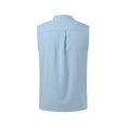 thumbnail image 5 of Men's Sleeveless Henley Tank Top Summer Beach Tank Tops Collarless Casual Cruise Dress Shirt XXXL, 5 of 10