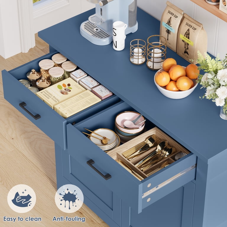 Homfa Kitchen Storage Cabinet, Farmhouse Buffet Sideboard with 2
