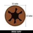 thumbnail image 2 of Pinata Solid Party 2.5" Faux Leather Round Engraved Iron-On Patch - Brown, 2 of 6