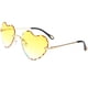 thumbnail image 3 of Gafas de sol Zulema Corazón sin montura Amarillo para mujer, 3 of 5