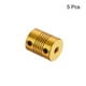 thumbnail image 3 of 5 Pcs 6mm a 6mm Acoplamiento de Eje de Aleación de Aluminio L24.5xD19.5 Acoplador Flexible para Codificadores y Motores, Dorado, 3 of 6