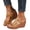 Khaki, variant on Women's Open Toe Cork Wedge Slide Sandals Lightweight Summer Vacation Backless Platform Sandal Comfortable Hollow Out Mules Brown Size 7.5