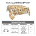 thumbnail image 7 of Wukai Groovy Floral Waterproof Tablecloth for Kitchen Dining, Fits Square Tables for 2-4 Seats -54"x54", 7 of 7
