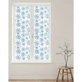 thumbnail image 2 of Teal Blue Snowflakes Window Privacy Film Stained Glass Window Film Decorative Windows Cover Static Windows Cling for Glass Door Christmas Snowflake Winter Holiday Stickers for Bathroom 29.5"x118", 2 of 7