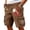 Brown, variant on Us 250th Anniversary Freedom Print Cargo Shorts with 1776 To 2026 Badge and Relaxed Fit, Awesome For Independence Day Parades Family Reunions Black XXL