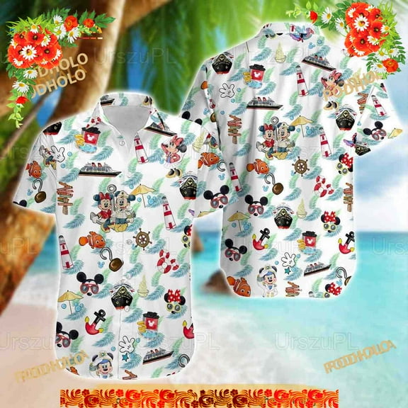 Disney Mickey Hibiscus Shirt, Mickey And Friends Summer Vacation Shirt, Mickey Hawaiian Sh