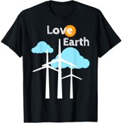 Exquisite and comfortable-Love Earth Shirt Renewable Energy Shirt Windmill T-Shirt