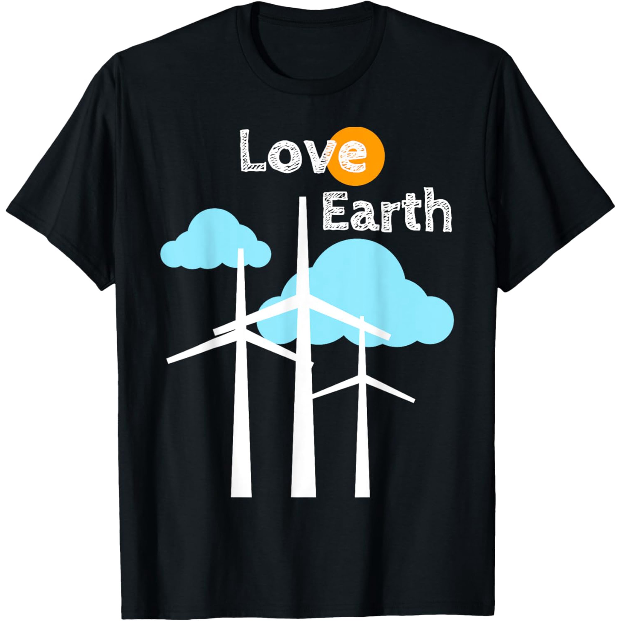 Exquisite and comfortable-Love Earth Shirt Renewable Energy Shirt Windmill T-Shirt