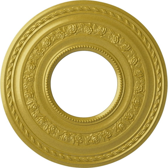 29 3/8"OD x 11 5/8"ID x 1 1/8"P Anthony Ceiling Medallion (Fits Canopies up to 11 5/8"), Hand-Painted Rich Gold