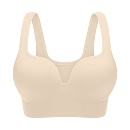 

Akiihool Womens Plus Size Womens Bras Comfortable T Shirt Bra Velvety Full Coverage Bra Comfortable Bra with Convertible Straps for Everyday (Beige S)