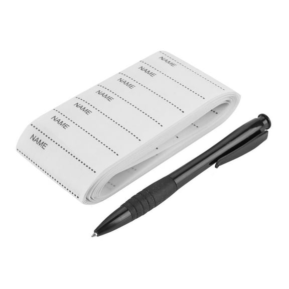 Kritne 200Pcs Name Label White Sewing Woven Custom Clothing Cutting Free Writable for Clothes, Name Label, White Name Label