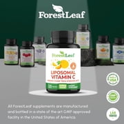 Forest Leaf Liposomal Vitamin C with MCT Oil & Sunflower Lecithin Immunity Booster Vitamins, 120 Vegetable Capsules