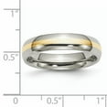 thumbnail image 2 of Titanium 14k Yellow Inlay 5mm Polished Band, 2 of 6