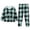 p-75Light Green295, variant on CAIVO Kids Baby Boys Girls Plaids Print 2 Piece Pajama Sets Winter O-Neck Long Sleeve T-Shirts Pants Set Loungewear