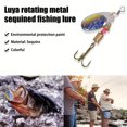 thumbnail image 4 of FORICOM 10 PCS Metal Lure Spinner with Two-Way Rotating Spoon System, Rooster Tail Fishing Lure with Flash Copper Body and Blade, Freshwater and Saltwater Blade Lure for Bass White Spotted Trout, 4 of 6