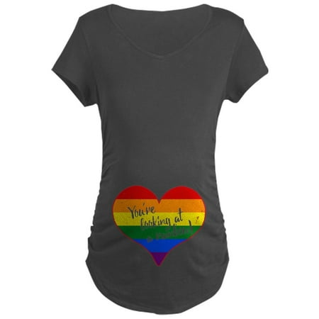 

CafePress - You Re Looking At A Rainbow Dark Maternity T S - Maternity Dark T-Shirt