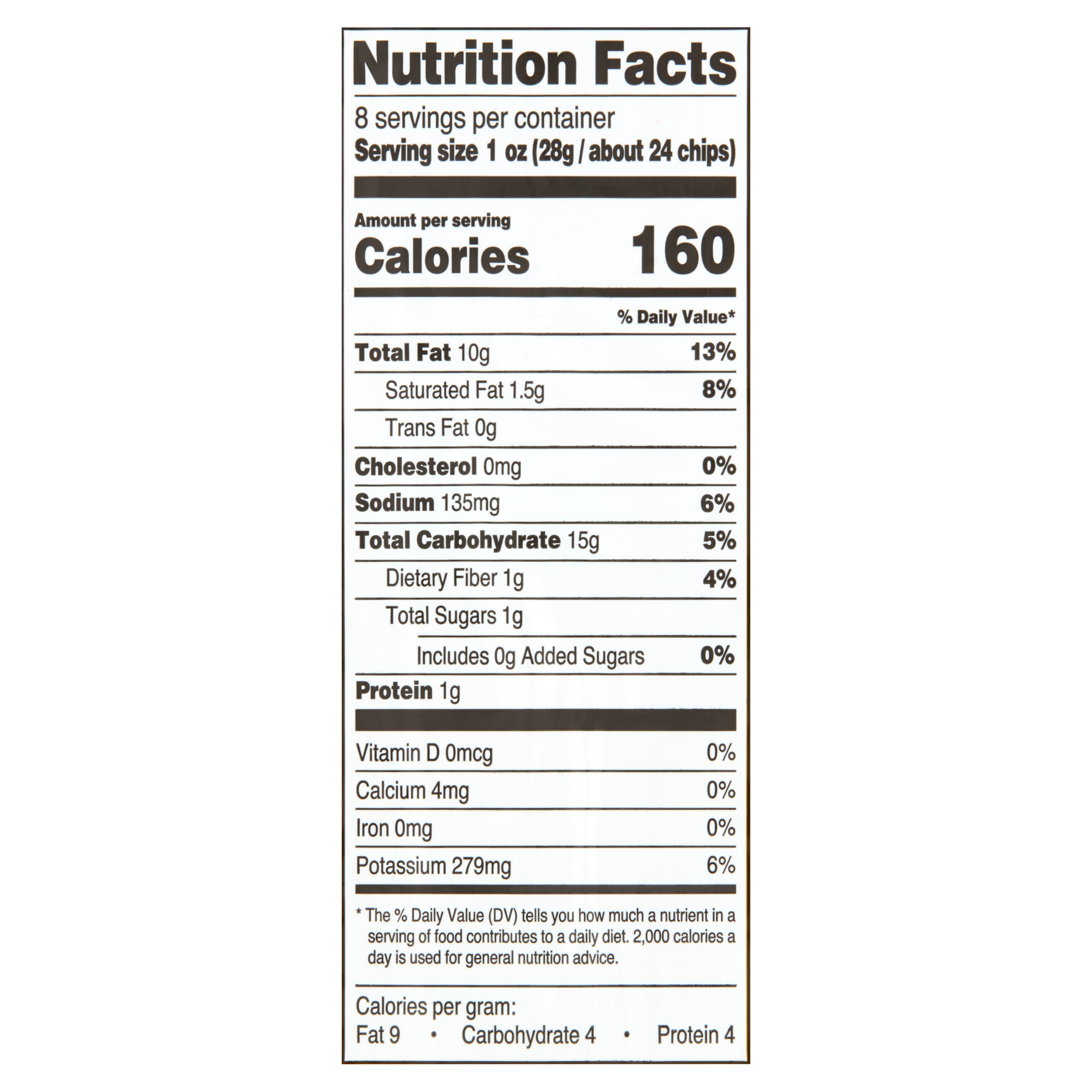 (10 pack) Great Value Original Potato Chips, 8 oz