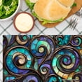 thumbnail image 3 of Joocar Stained Glass Art Spiral Design Table Mats Set Of 4 For Home Kitchen Table Decor 12x18 inch, 3 of 5