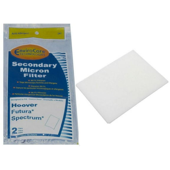 Replacement Part For Hoover 2 Filters, Futura, Spectrum Canisters, 241, Qty-1PK