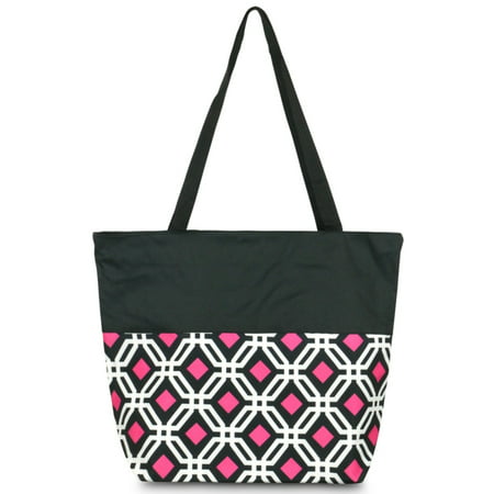 Zodaca - Zodaca Lightweight Large All Purpose Handbag Travel Shopping Zipper Carry Tote Shoulder ...