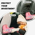 thumbnail image 4 of Kdxio Colorful Dots Print 2 Pack Car Kick Mat Seat Cover Back Protector Mat with Pockets for Organizer Backseat Protector and Storage Anti Kick Pad for Vehicles, 4 of 9