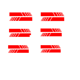 thumbnail image 1 of Pegatinas para Espejo Retrovisor de Coche con Diseño de Rayas Rayas Pack de 6 unidades para Coche (Rojo) RV, 1 of 5