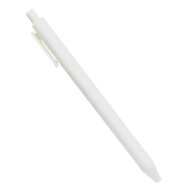 Stylos à Bille Rétractables, Stylos de Confort à Pointe Moyenne pour École, Bureau, Enseignant, Étudiant, Encre Lisse, Design Mignon Blanc (1Pcs)