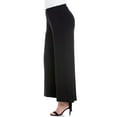 thumbnail image 3 of 24seven Comfort Apparel Plus Size Plus Wide-leg Palazzo Pants, 3 of 4