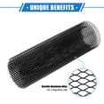 thumbnail image 3 of Malla para parrilla de automóvil, 40x13 pulgadas 12x6 mm Agujero hexagonal Rejilla para camioneta de camioneta Hoja de malla Inserto de entrada de aire Universal para automóvil Aleación de aluminio multifuncional Negro Unique Bargains  rejillas automotrices, 3 of 7