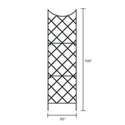 Panacea Giant Metal Trellis for Climbing Plants, Outdoor Garden Obelisk, Black, 108H