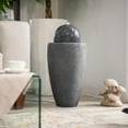thumbnail image 5 of XBrand 25.98"H Round Stone Indoor/Outdoor Modern Stone Textured Sphere Water Fountain w/LED Lights, Ball Water Fountain Decor, Garden Sphere Fountain, Patio Fountain, Outdoor Fountain, Gray, 5 of 11