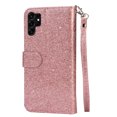 thumbnail image 4 of Jiahe Cover For Samsung Galaxy S23 Ultra,6.8 inch Case with Wallet Card Holder,Bling Glitter Flip Leather Magnetic Kickstand Zipper Purse with Wrist Strap Case Cover,Rosegold, 4 of 7