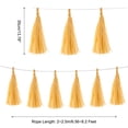thumbnail image 2 of Uxcell 15Pcs Dark Yellow Tassel Garland Banner w Rope for Wedding Birthday Party Decoration, 2 of 6