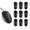 10, variant on 40 Black Wired USB Computer Mouse, 1000 DPI 3-Button Corded for Home Office